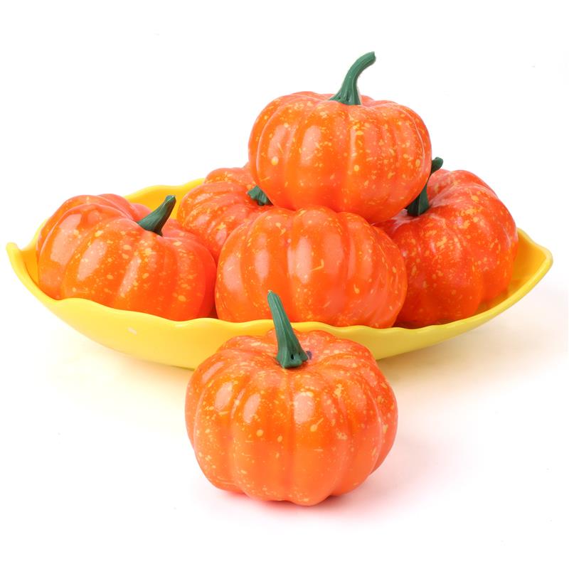 6 stk halloween pumpkinfake grøntsagssimulation halloween kunstig græskar diy håndværk hjem fødselsdagsfest bryllupsdekoration