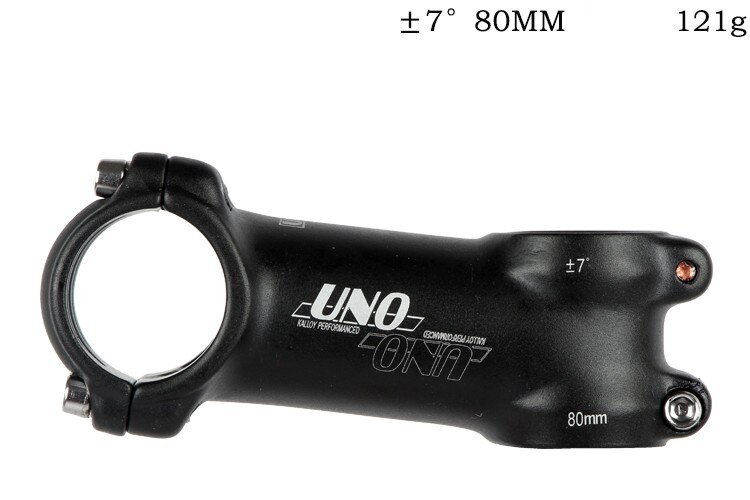 Uno mountainbike stemmtb ultra-let cykel styrestang 7 ° / 17 ° grad af negativ eller plusangle cykelstamme: 7 grad 80mm