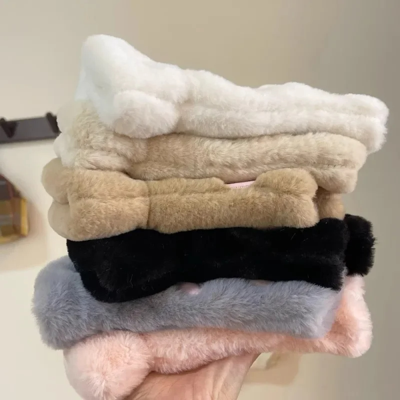 Jolies gants en peluche patte de chat, mitaines en peluche, chaudes et douces, courtes, sans doigts, ours pelucheux, Costume, gants demi-doigt