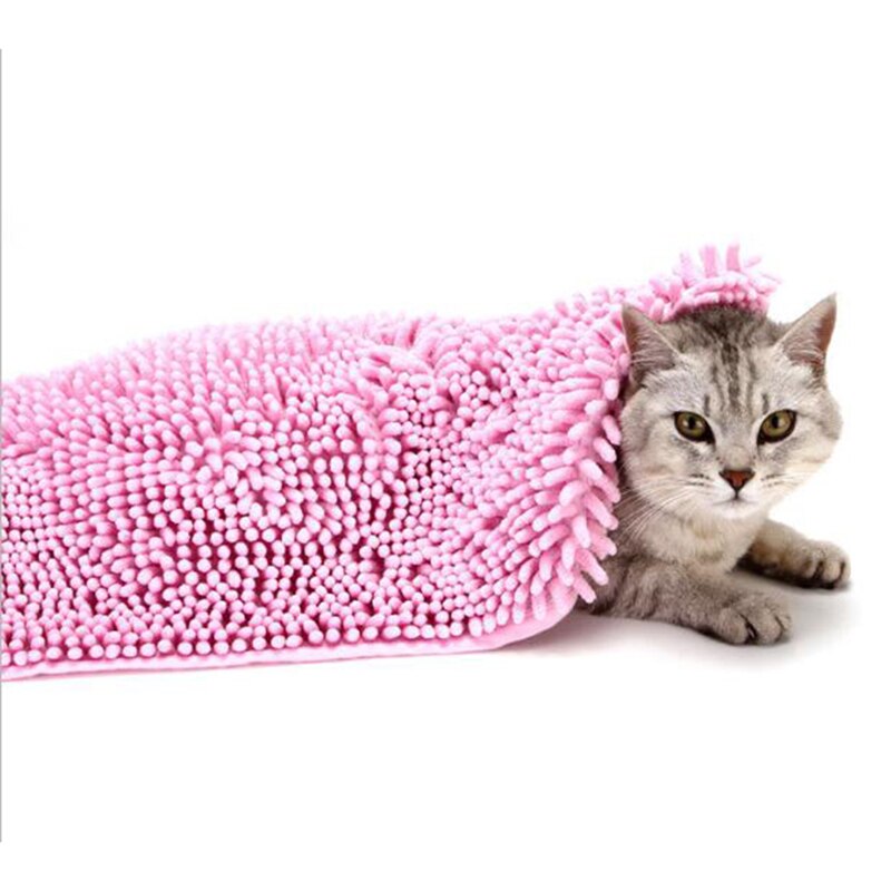 Fiber Pet Bath Towel Strong Water Absorption Bathrobe For Dog Cat Soft Grooming Quick-Drying Multipurpose Cleaning Tool Supplies