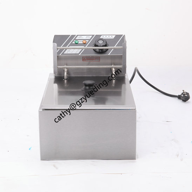 Table Counter Top Automatic Commercial Stainless Steel one tank one basket 6L Electric Deep Fryer for