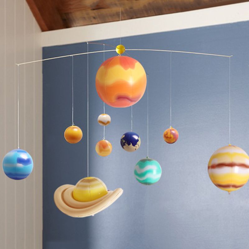 10 st / set ballong simulering solsystem nio planetsteaching modell ballonger barn spränga uppblåsbar leksak