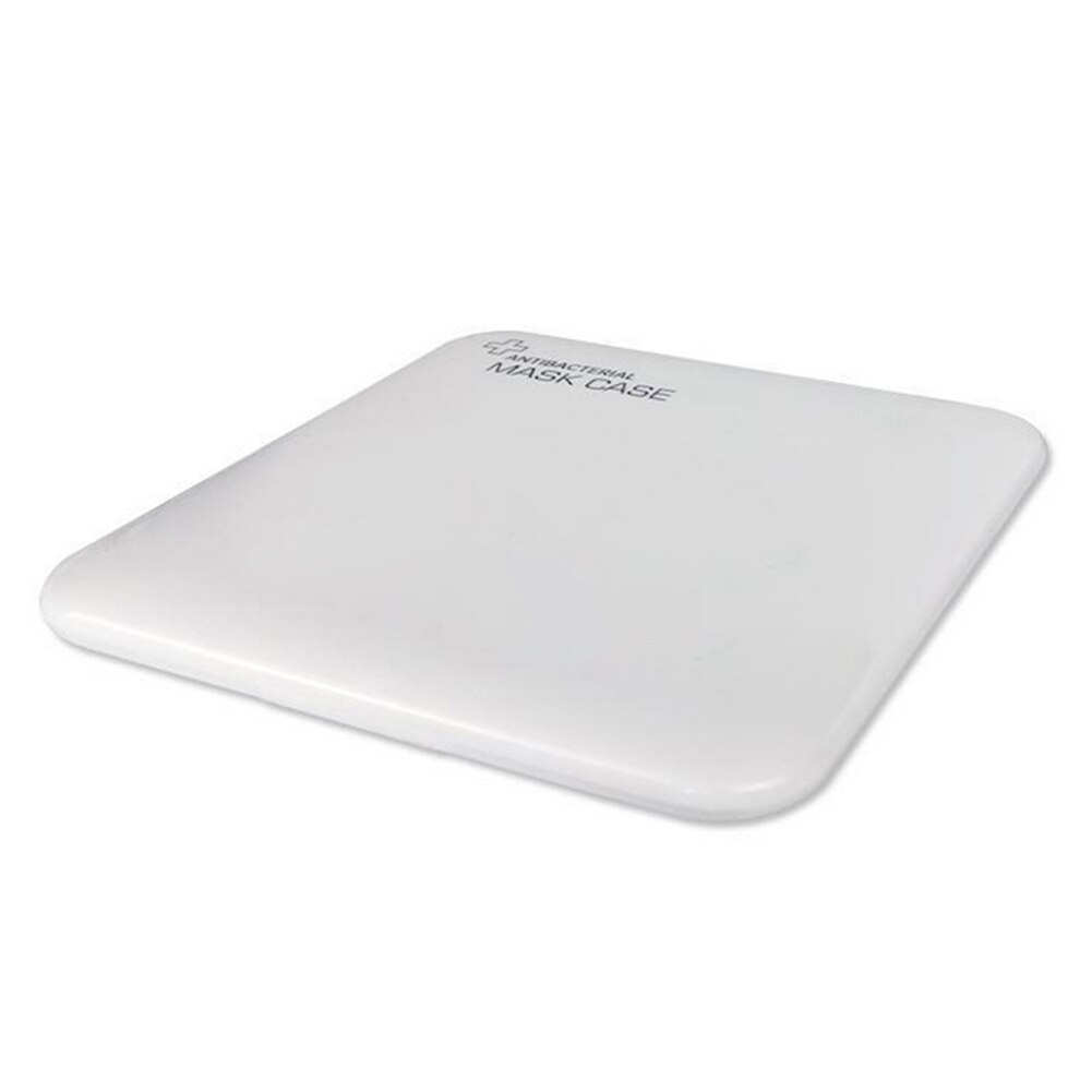 1pcs Mask Storage Box PP Silver Ion Disinfection Portable Mask Holder Organizer Face Masks Container Dustproof Mask Case: White