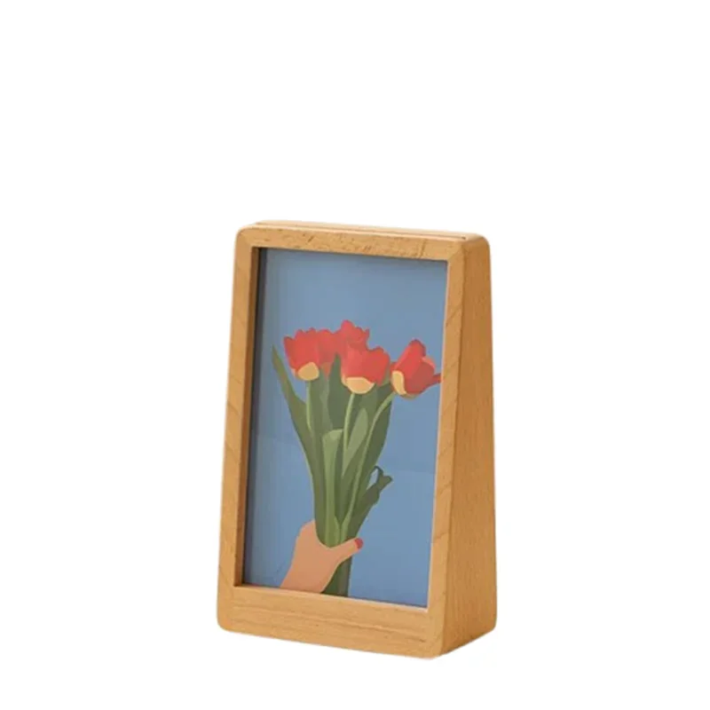 Marco de fotos acrílico original, marco de fotos artístico nórdico de madera maciza Para sesión de fotos, decoración del hogar, Cuadros Para Fotos