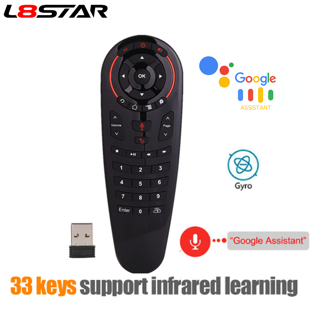 L8star G30 G30S air mouse Remote programma IR Leren RF 2.4G 433 Wirless Toetsenbord control Voor Android 9.0 Smart TV box Voice