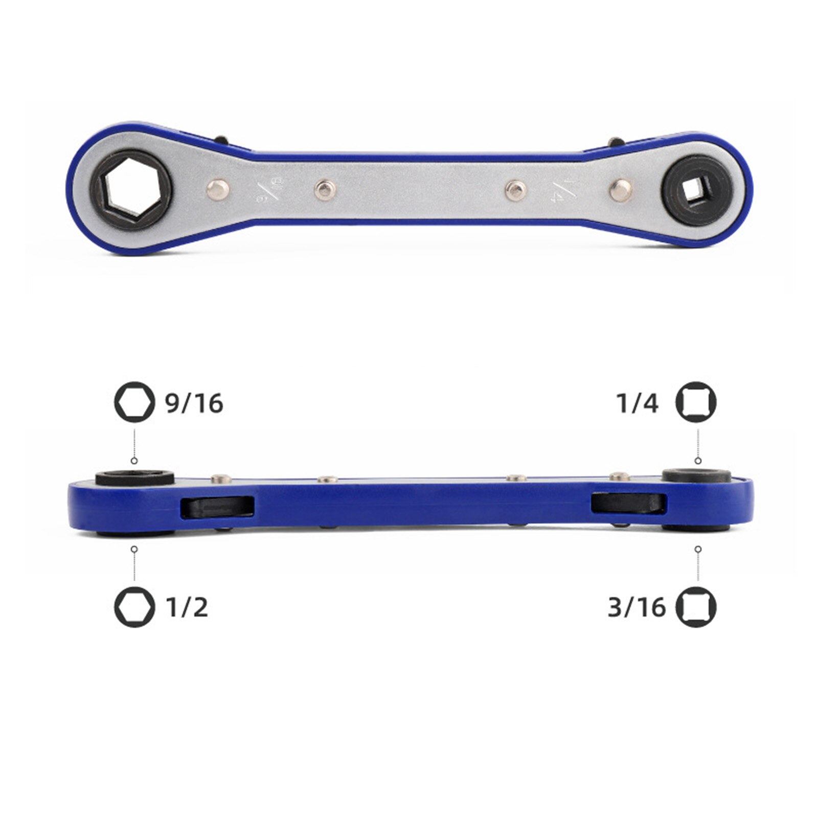 Spanner Spanners Ratchet Wrench Double-Ended Wrench Squares Hexagon Hand Tools Air Conditioner Refrigeration Ratchet Spanners