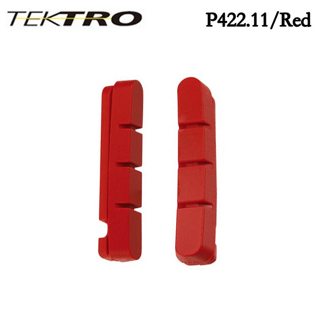TEKTRO P422.11 patins de frein de vélo de route pour jante en aluminium chaussures de frein en caoutchouc remplacement C étriers bloc de Dissipation thermique: P422.11 red
