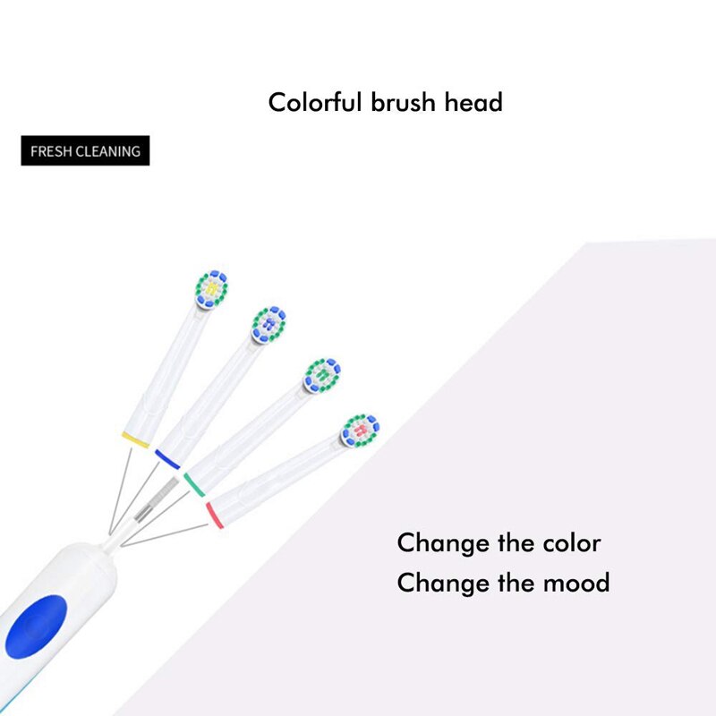 Rechargeable Electric Toothbrush with Timer Rotating Toothbrush Power Spin Toothbrush with Replacement Brush Head 4pack - for Ch