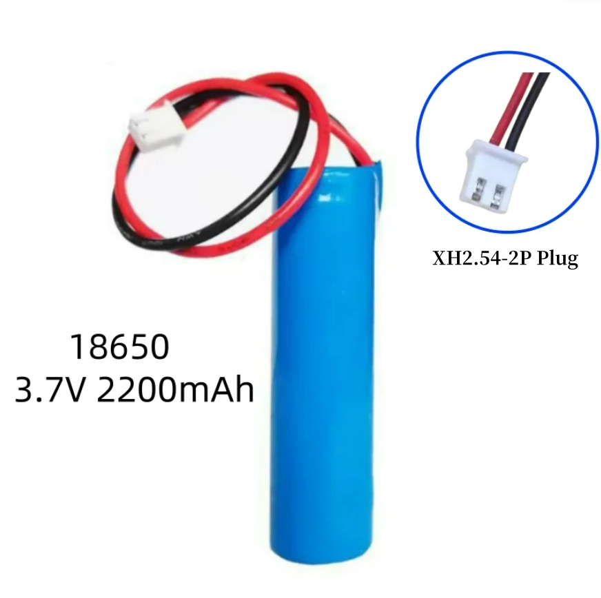 18650 3.7V 2200mAh Batería recargable de iones de litio Acumulador Altavoz Bluetooth Luz LED de pesca (also conocido como 4.2V)