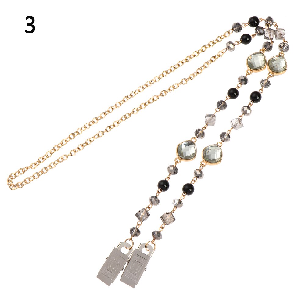 Crystal Kralen Bril Kettingen Vrouwen Mannen Mode Brillen Accessoires Antislip Zonnebril Ketting Koord Lanyard Strap 78Cm: Type 3- 03
