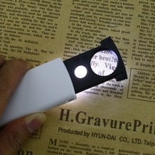 20x 45x Dual Lens Draagbare handheld Mini LED Vergrootglas Glas Lens Pocket Microscoop Reading Sieraden Loep Vergrootglas