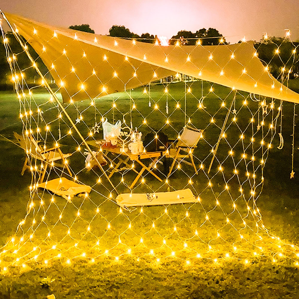 4mx6m 2mx3m 2mX2m Weihnachtsgirlanden LED Schnur Weihnachten Netz Licht Gebühr Weihnachten Party Garten Hochzeit Dekoration Vorhang Licht: Warmes Weiß / 11-15W