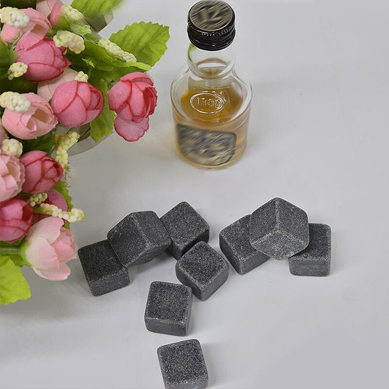 9 stk granit isterninger whisky is drikke is holder koldt i lang tid genanvendelig bar forsyninger bryllup vin drikkevarer køligere is
