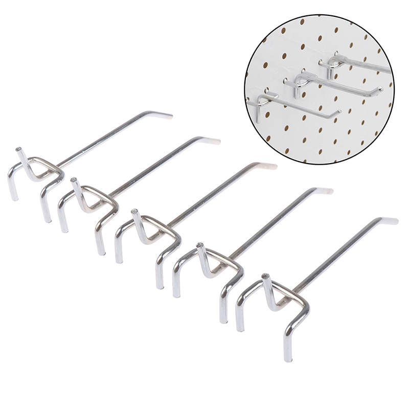 5 pcs Hook Panel Perforated Wall Storage Garage Workshop Fixing 10CM