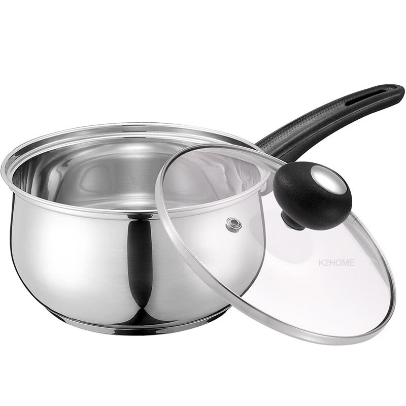 Specialiteit Anti-aanbak Chef's Classic Roestvrij Veilig Handige Pot Steelpan Melk Pan met Glazen Deksel Kookgerei