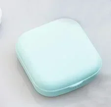 Scatola per lenti a contatto 1PC kit da viaggio carino Tasca mini custodia per lenti a contatto kit da viaggio Contenitore per lenti a specchio facile da trasportare: verde