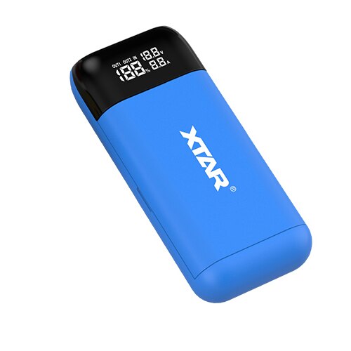 XTAR PB2S Portable Power Bank Charger TypeC INPUT QC3.0 ADAPTER USB LCD Fast Charger For 18700 20700 21700 18650 Battery Charger: PB2S-BLUE