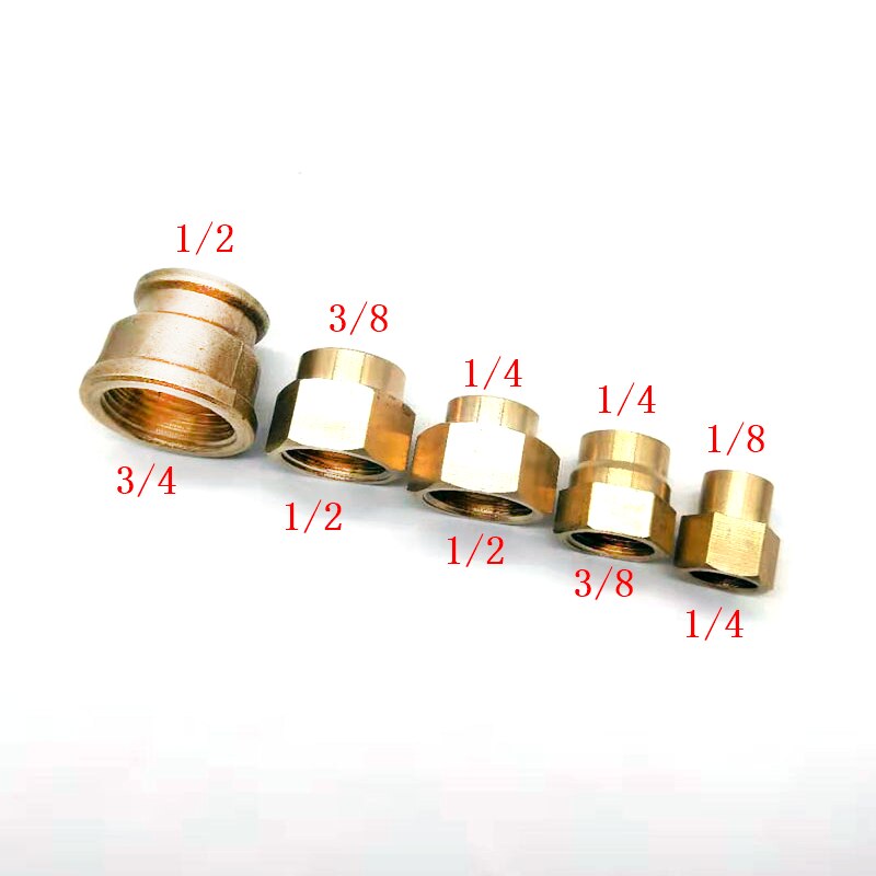 Brass Pipe Fitting Copper Hose Hex Coupling Coupler Fast Connetor Female Thread 1/8&quot; 1/4&quot; 3/8&quot; 1/2&quot; 3/4&quot; BSP For Water Fuel Gas