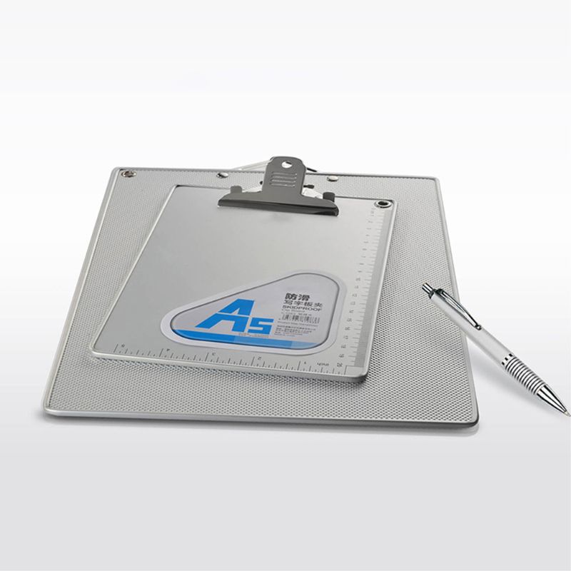 A4/A5 tablero de Clip de escritura de aleación de aluminio, regla de archivo duro antideslizante, soporte de papel