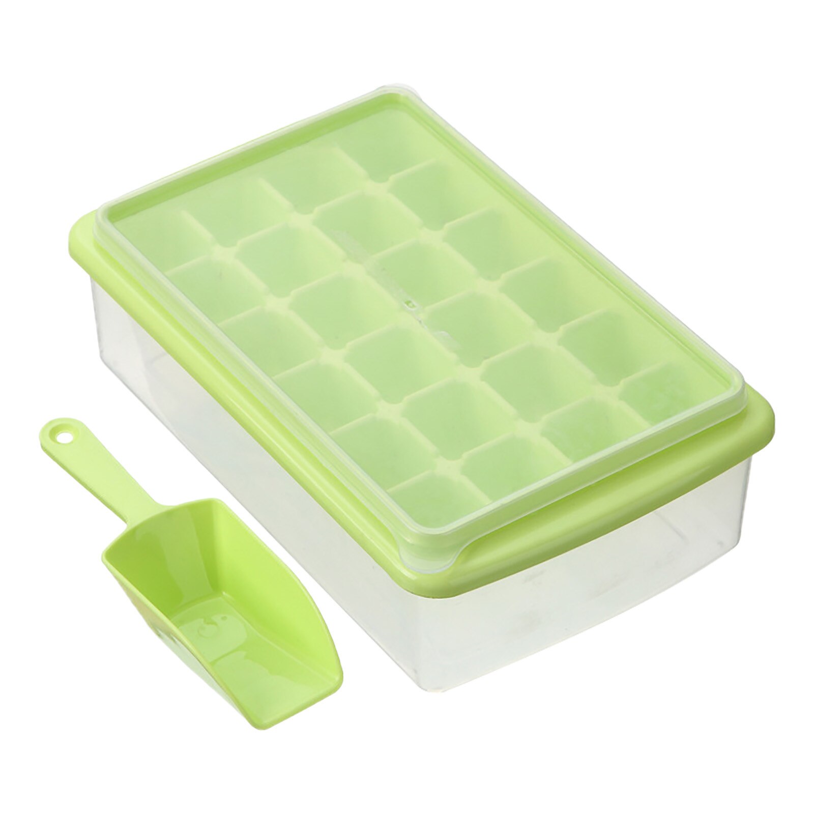 24 Grid Ice Cube Mold Silicone Ice Cube Tray Square Ice Tray Mould Easy Release Silicone Ice Cube Form Bar Kitchen Accessories: Green