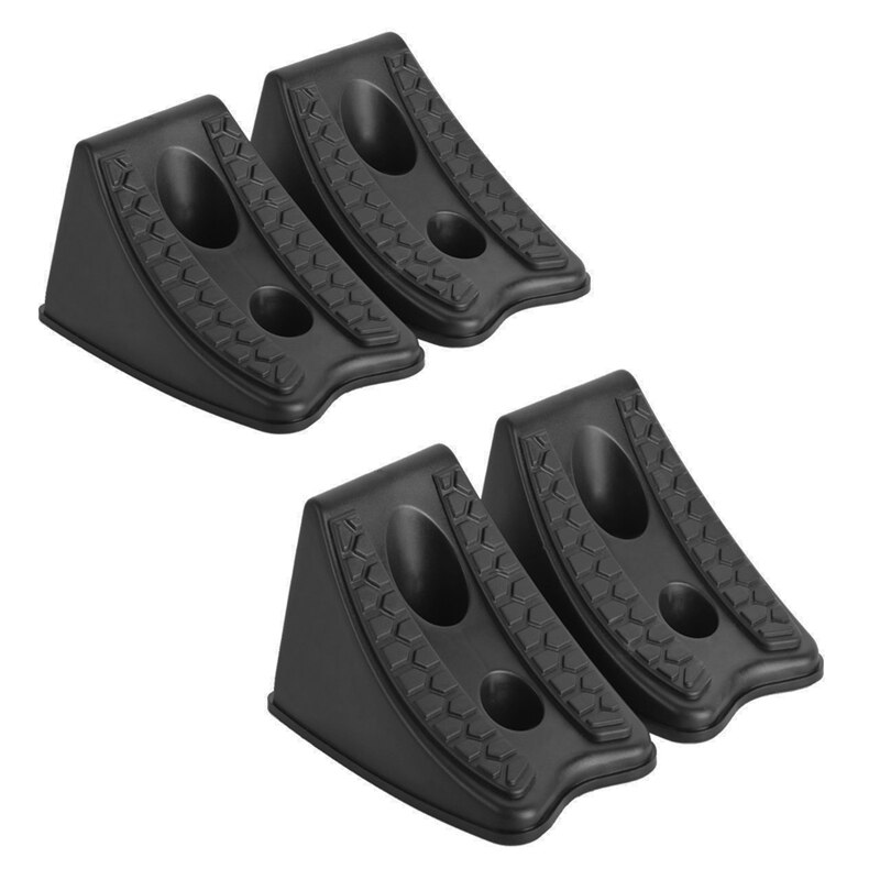 4 Pack Heavy Duty Wheel Chocks For Caravan Car Wheel Stoppers Tire Stops Pair With Rope Wheel Chock