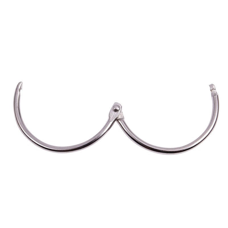 20 piezas papelería grapa metálica Carpeta de libros hoja suelta Snap llaveros de anillos