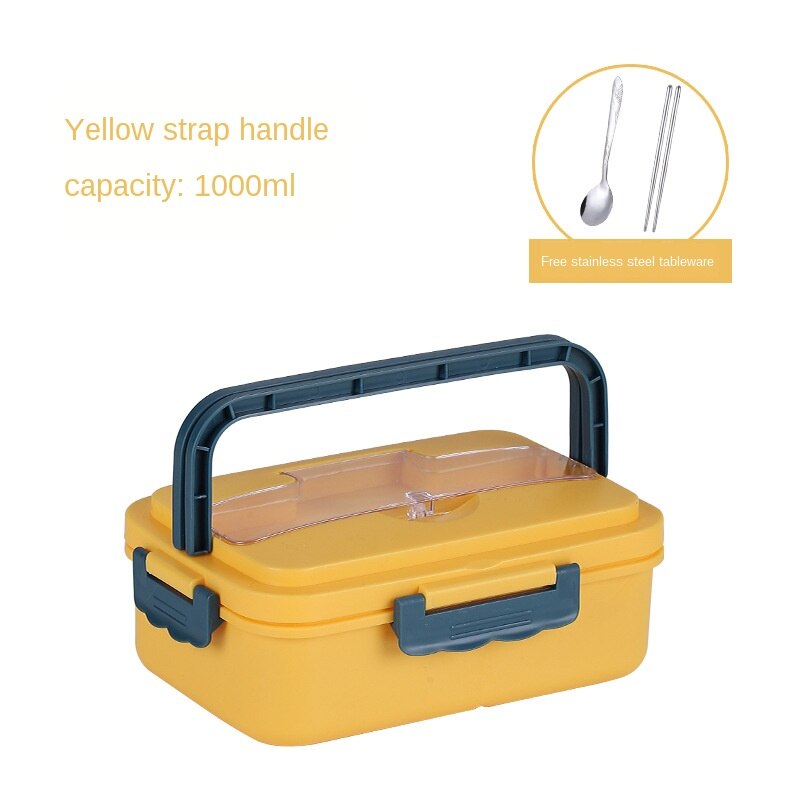 Gezonde lunchbox van tarwestro, bentoboxen, magnetronservies, voedselcontainer, keukenvoedseldoos: 03