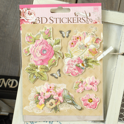 Diy 3d klistermærker scrapbog materiale metal cameo ramme sommerfugl blomst klistermærke fil album journalisering dekoration hobby håndværk: 14004