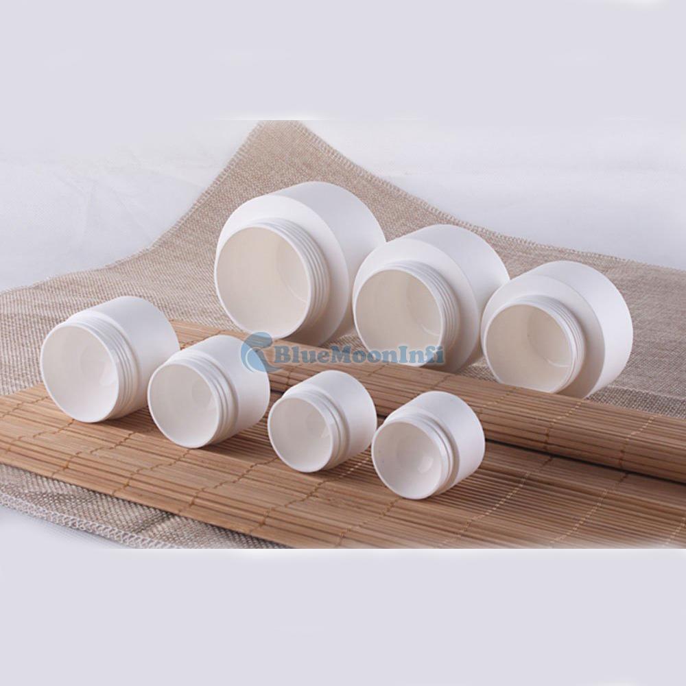 10 pcs / lot White Empty container 5g 10g 15g 30g 50g 80g Cosmetic jar Balm Eyeshadow Lip Nail Glitter Pots
