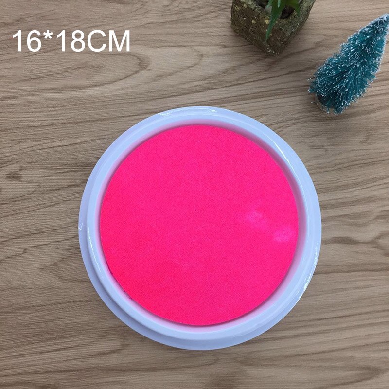 1Pcs Kindergarten Kids Palm Fingerprint Ink Pads Non-Toxic and Washable Children Fingerprint Stamp Pads Wedding Signature: Pink