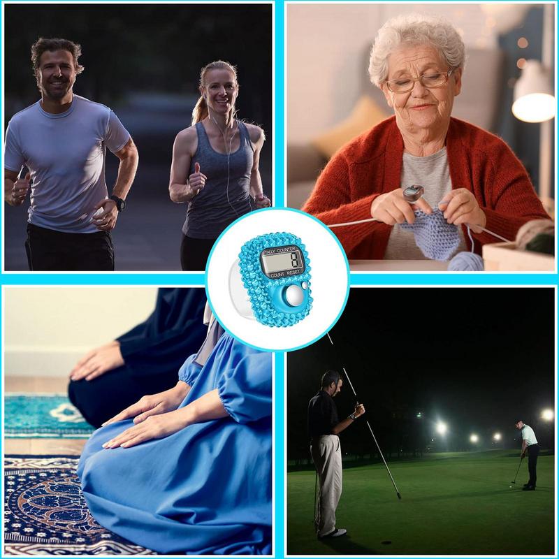 Electronic Finger Counter Hand Counter Clicker Manual Digital Finger Counter Pitch Counter Mini LCD Display Electronic