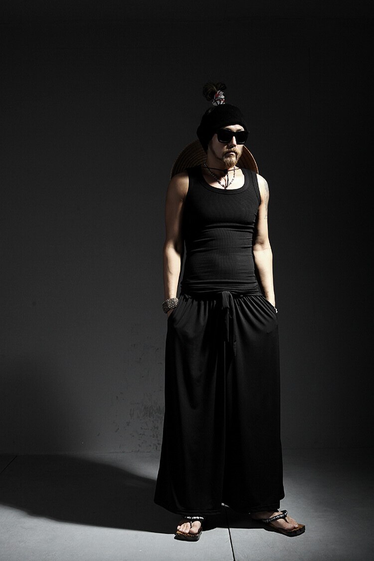 Männer hosen sommer lässig slouchy breite bein hosen culottes herren neun Minute hosen ausgestelltes hosen Yamamoto stil