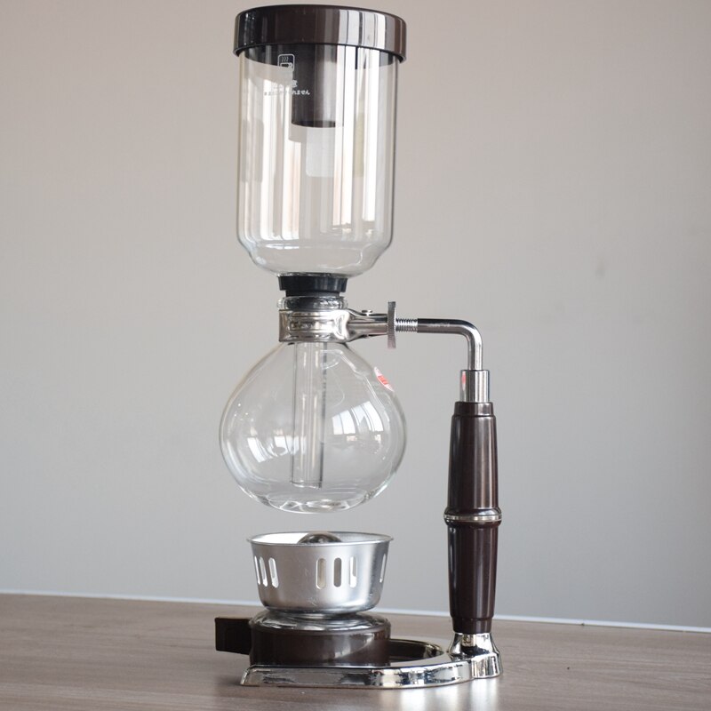 Cafetière à Siphon Dorée Style Vintage - Capacité 400 Ml, Avec Brûleur à Alcool, Filtre En Acier