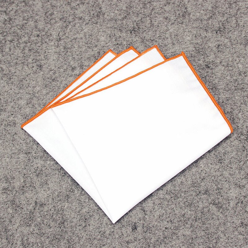 Luxury Men's Pocket Square Handkerchief Wedding Business Party Chest Towel Square Hanky Suit Accessories for Male: Orange