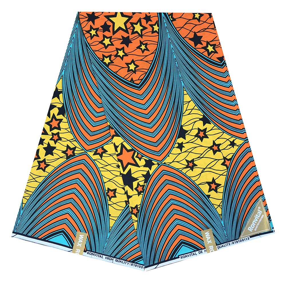 Afrikaanse Fabrix Waxprint Ankara Katoen Wax Pagne Wax 6 Yards Afrikaanse Ankara Naaien Stof: color21