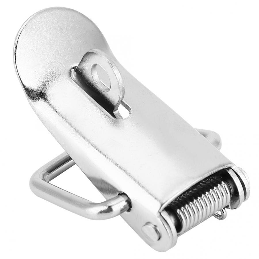 10Pcs Hasp Latch Lock Spring Buckle Iron Nickel Plated Fastener Case Hardware Fitting