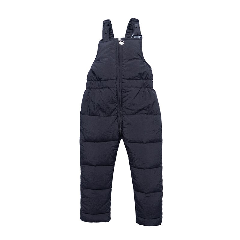 Kinderen Winter Warm Overalls Meisjes & Jongens Winter Dikke Broek Katoen Vulling Kids Overalls Voor Meisjes 1-5 Jaar kinderen Jumpsuit: black / 4T-NO110