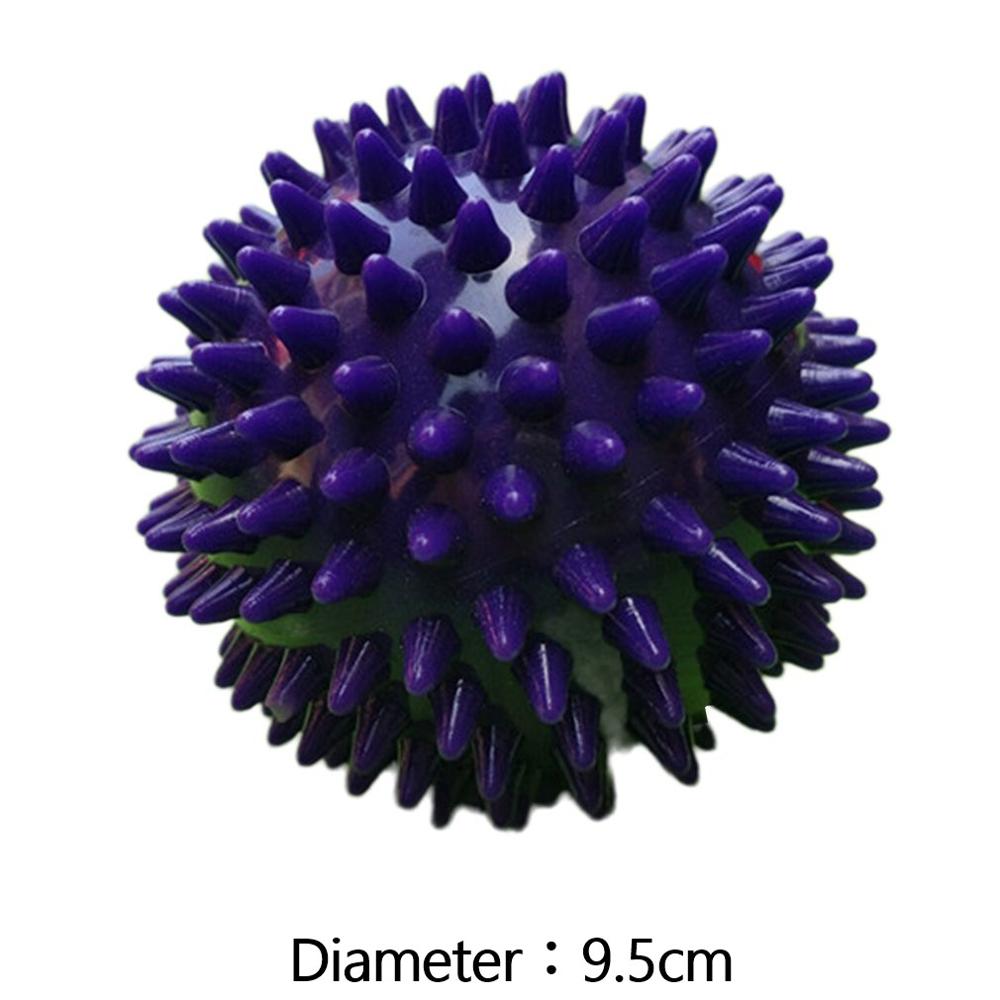 Fitnessmassagebal van pvc plus harde revalidatiebal, acupunctuur spierhandbal, yogafitnessmassagebal 7.5/9.5cm: Paars