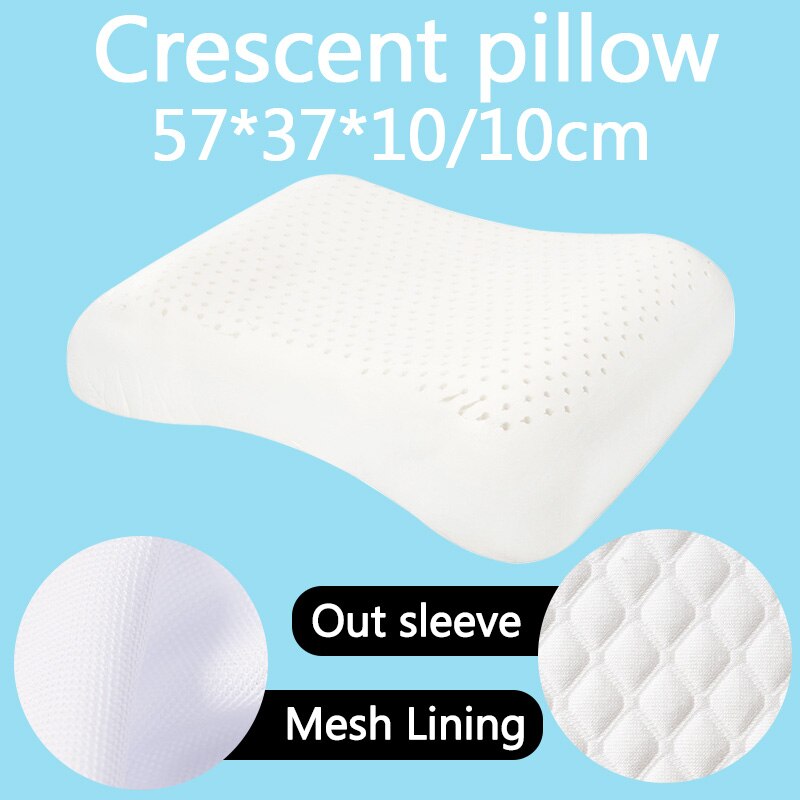 SB Latex thaïlande pur naturel Latex oreiller orthopédique cou Cervical protection colonne vertébrale Massage correctif corps oreillers oreiller à la maison: Crescent Wave Set