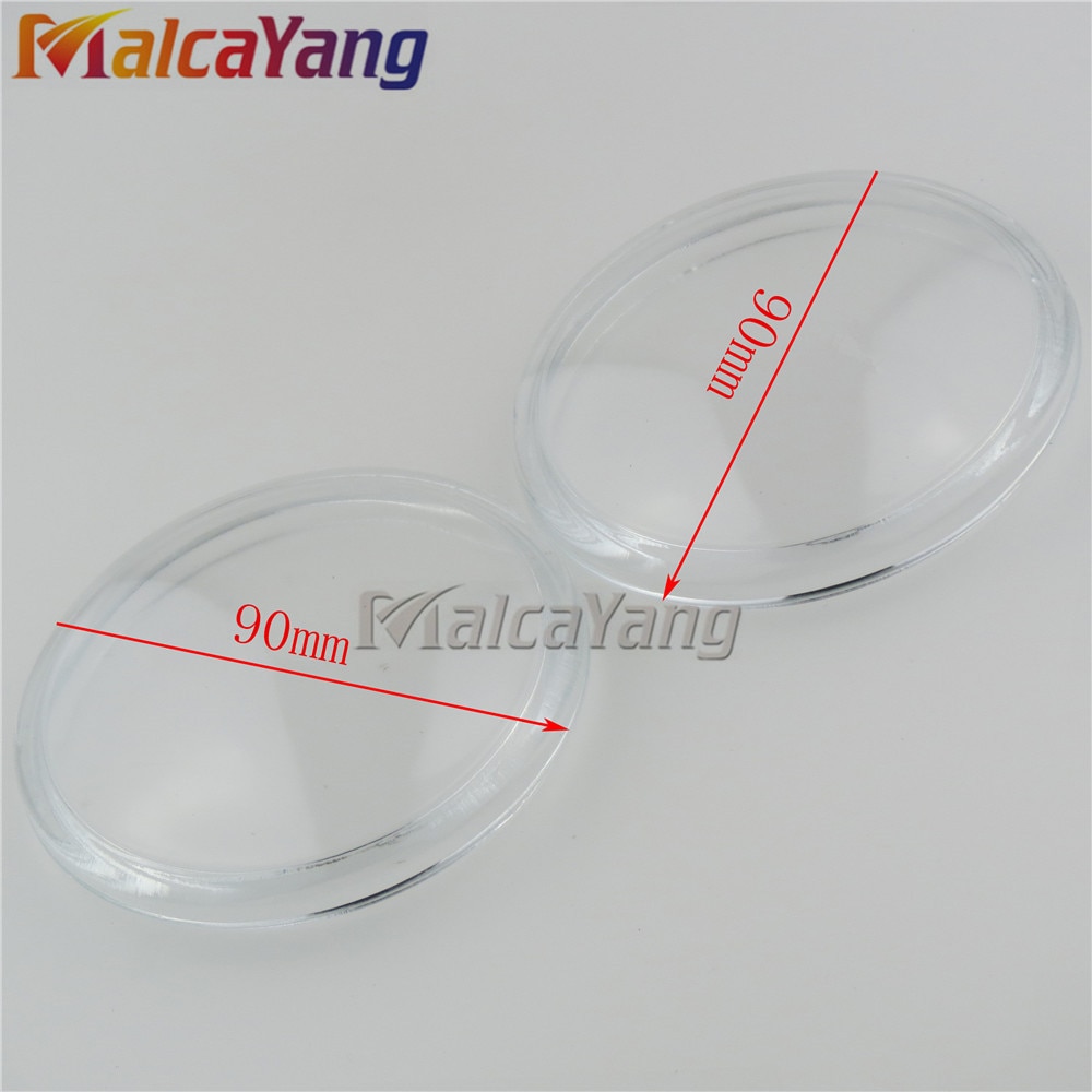 2pcs / Set Diamètre Rond 90mm Phares Brouillard Verre Trempé Verre Anti Buee Pour L200 Triton Asx