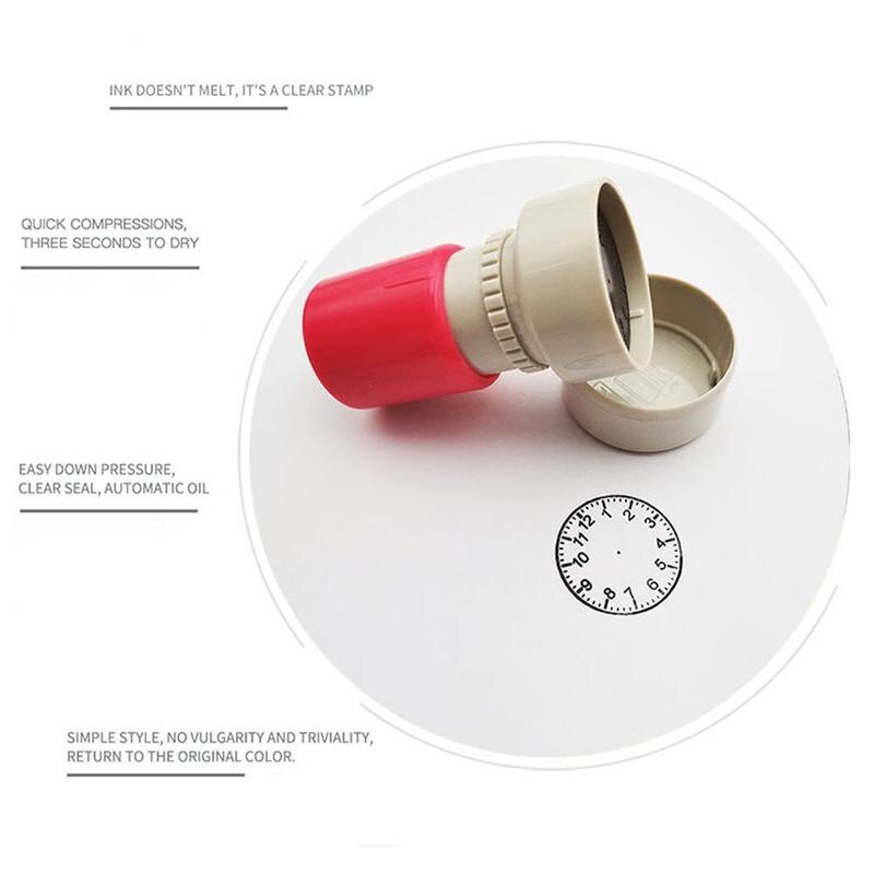 Tampon d'horloge 1 pièce, outils d'enseignement pour enfants, apprentissage, horloge, horloge, sceau, école primaire G7S9