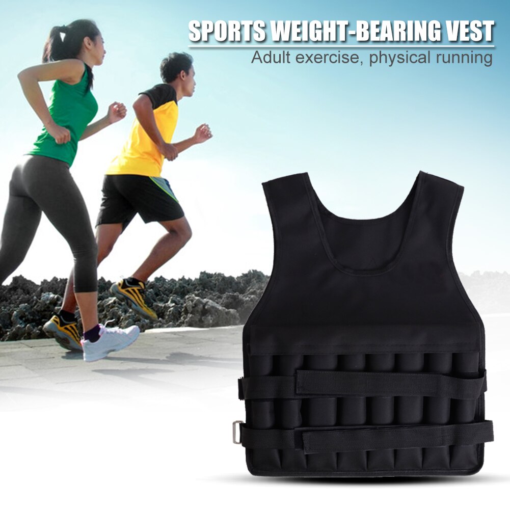 20kg Loading Weighted Vest Adjustable Weight Boxing Training Exercise Waistcoat Durable Invisible Sand for Running
