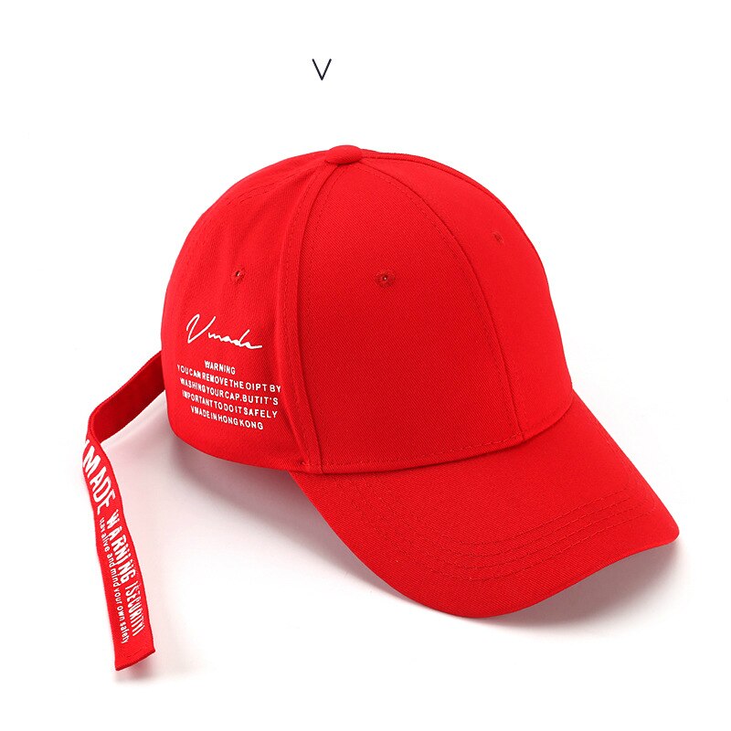 Sleckton bomuld baseball cap til mænd og kvinder afslappet snapback hat unisex hip hop hatte sommer sol hætter gorras casquette: Rød-v