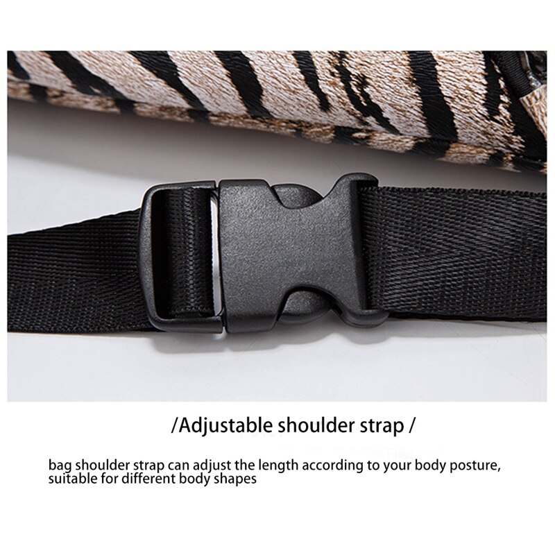 Riñonera de leopardo para mujer, bolso de hombro versátil con personalidad, para el pecho, sin monedero, para teléfono móvil