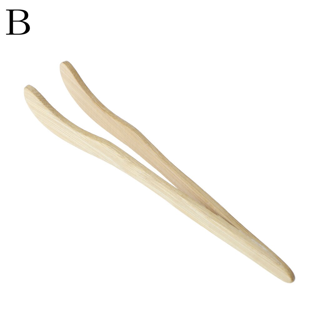 1 st handgjorda bambu te klämmor pincett böjda raka te tillbehör te pinnar naturlig bambu te klämma