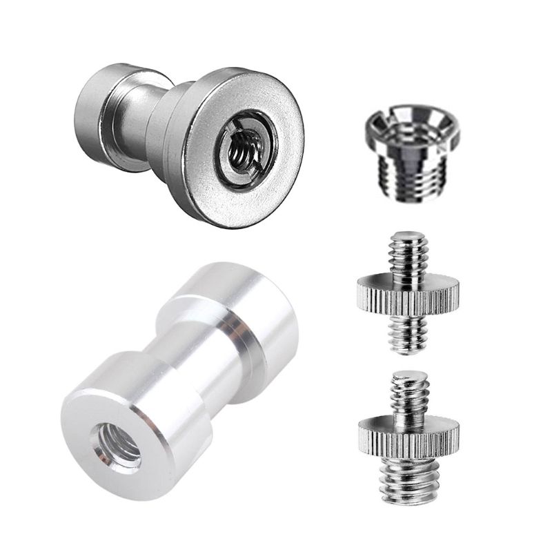 Kits de vis en métal pour trépied, monopode, adaptateur de montage à vis, support de lampe Flash, Kit de photographie, 1 ensemble 1/4 3/8 "pour homme et femme: Bleu