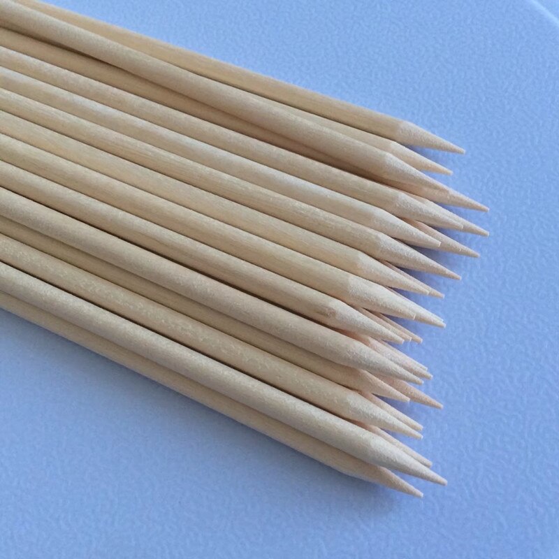 Useful Orange Wood Sticks 50pcs/lot Cuticle Pusher Remover Manicure Pedicure Care Tool Nail Art Decorations