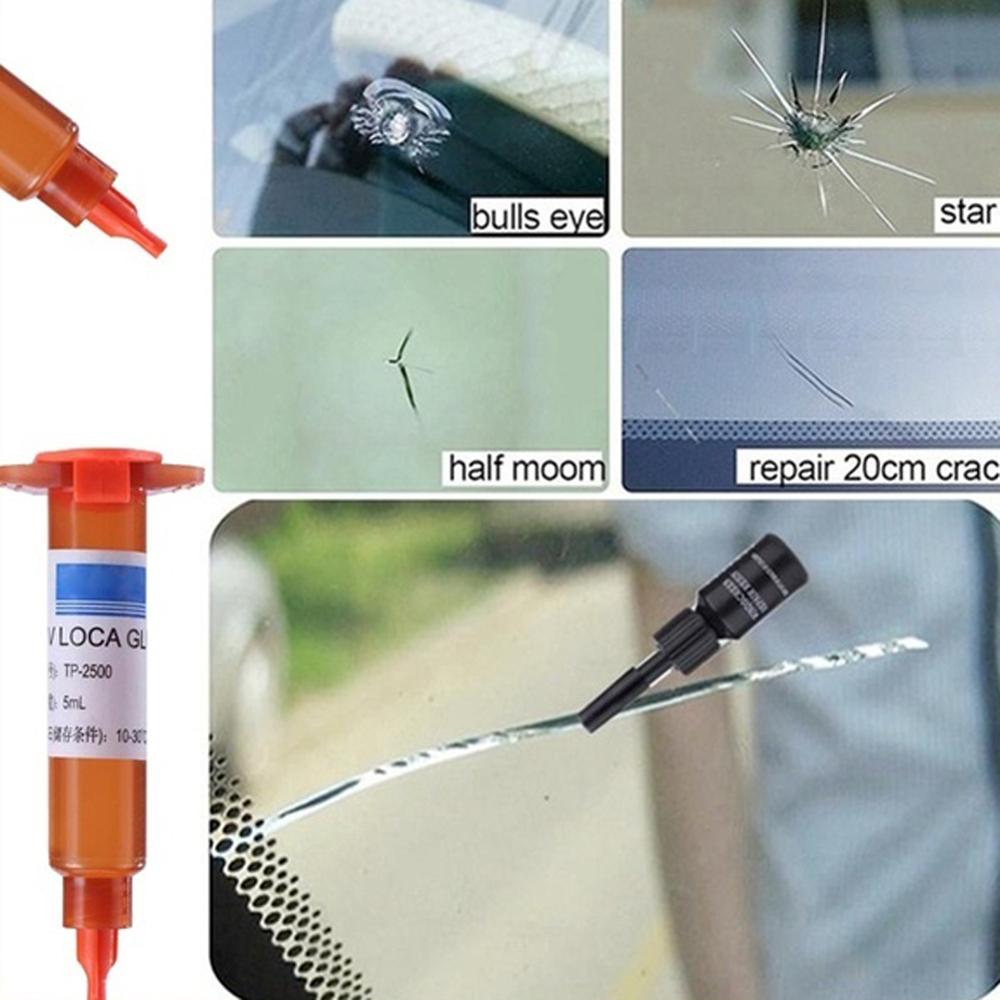 UV Glue Optically Clear Glue Window Repair Tool for Repair Long Crack Glass Broken Crack Quickly Restore Window or Screen