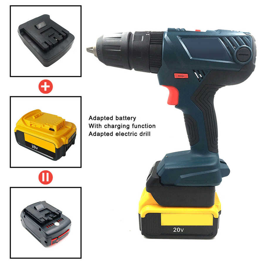 Power Tool Adapter for 20V Li-Ion Battery Convert for 18V with Charging adjustable power adapter
