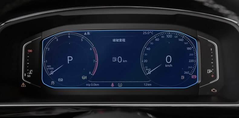 For VW Tiguan Instrument Panel Tempered Glass Screen Protector Dashboard Screen Anti Scratch film dash board glass